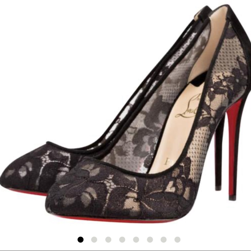 Christian Louboutin Sexy Dorissima Black Lace 38.5
